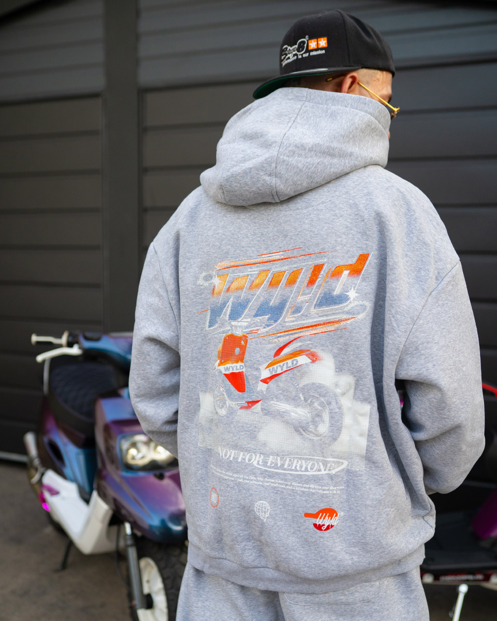 WY!D - Not for Everyone - Oversized Fluffy Hoodie [grey]