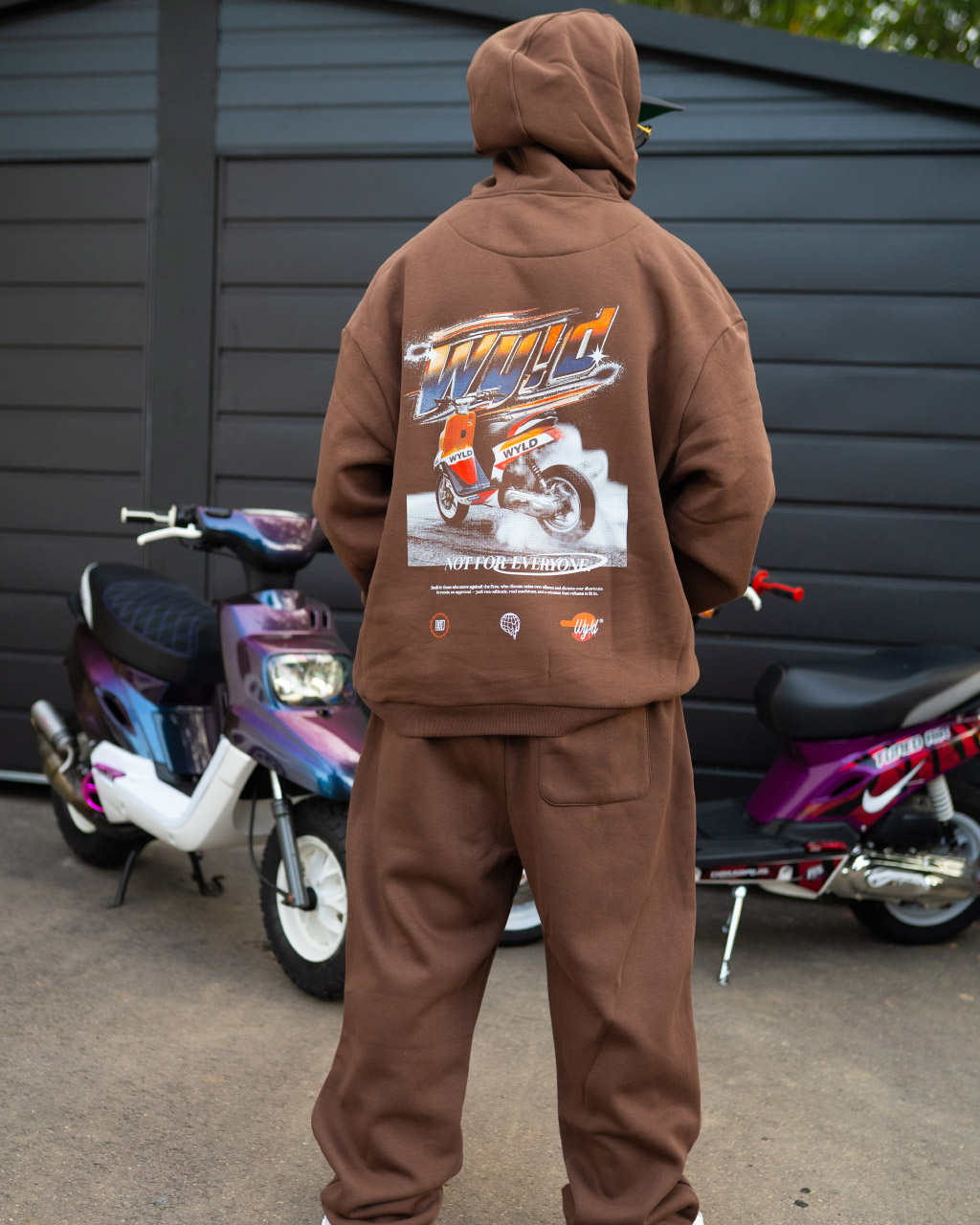 WY!D - Not for Everyone - Oversized Fluffy Hoodie [brown]