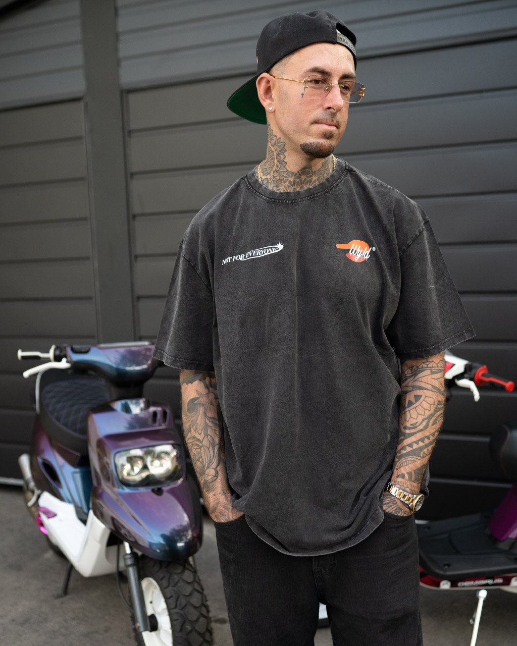 WY!D - Not for Everyone - Oversized Shirt [washd black]