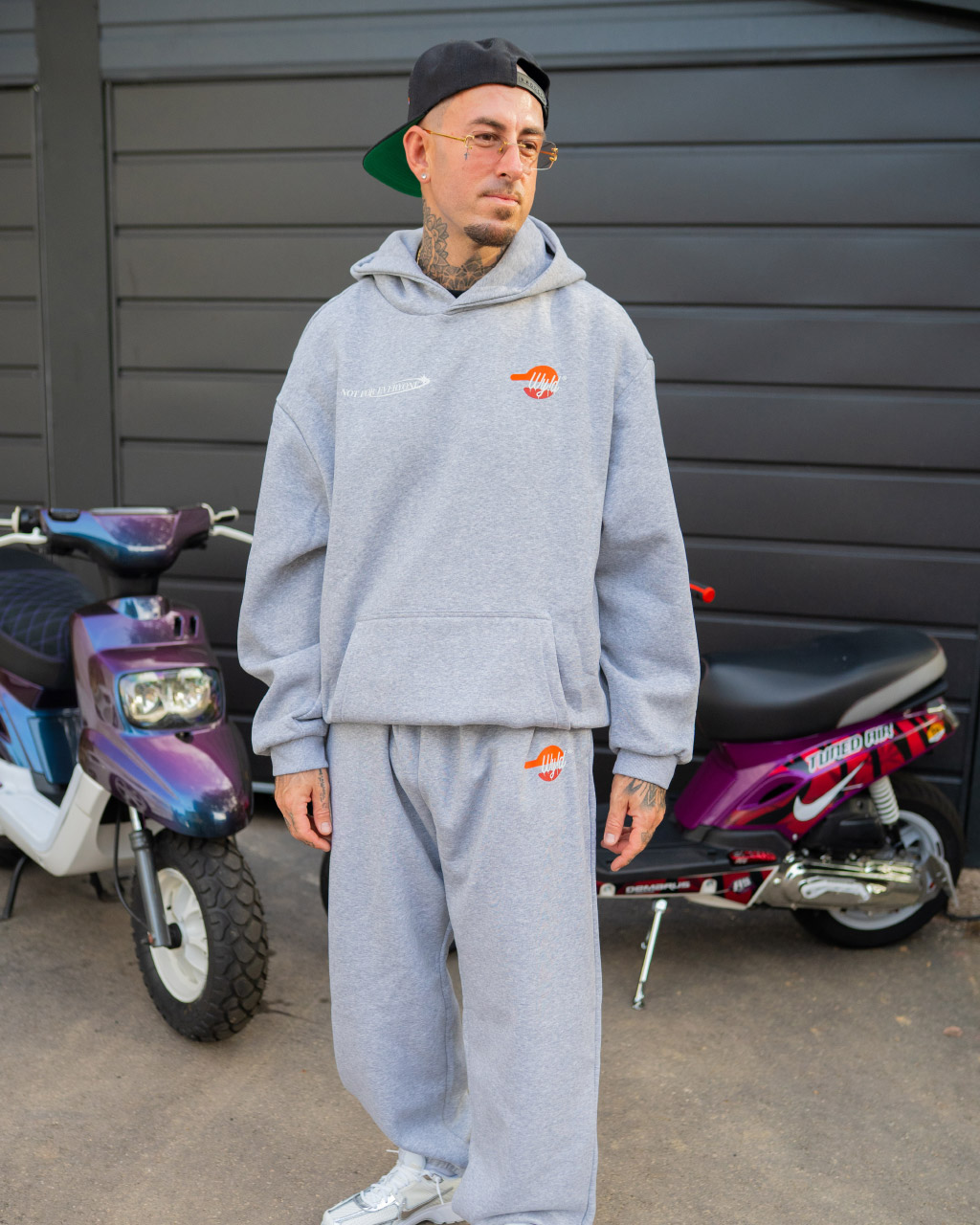 WY!D - Not for Everyone - Oversized Fluffy Hoodie [grey]