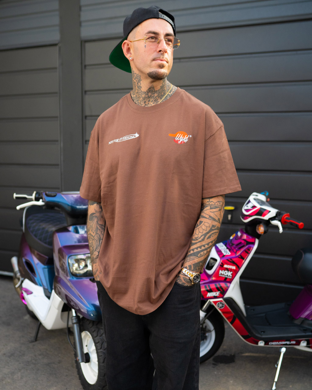 WY!D - Not for Everyone - Oversized Shirt [brown]